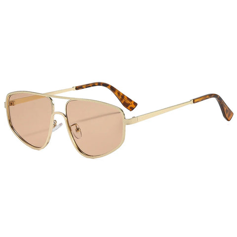 Daring Gold Metal Cat Eye Sunglasses