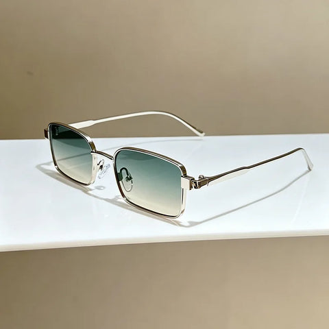 Daring Gold Rectangle Sunglasses