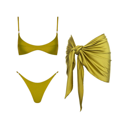 Radiant Shimmer Cutout Bikini Set