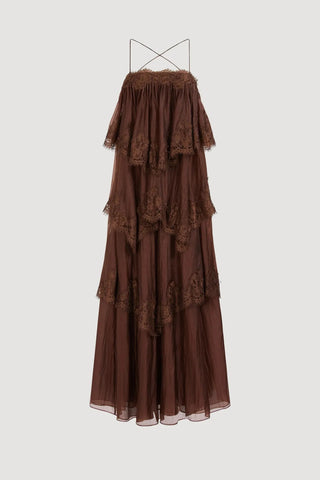 Divine Embroidered Tiered Maxi Dress