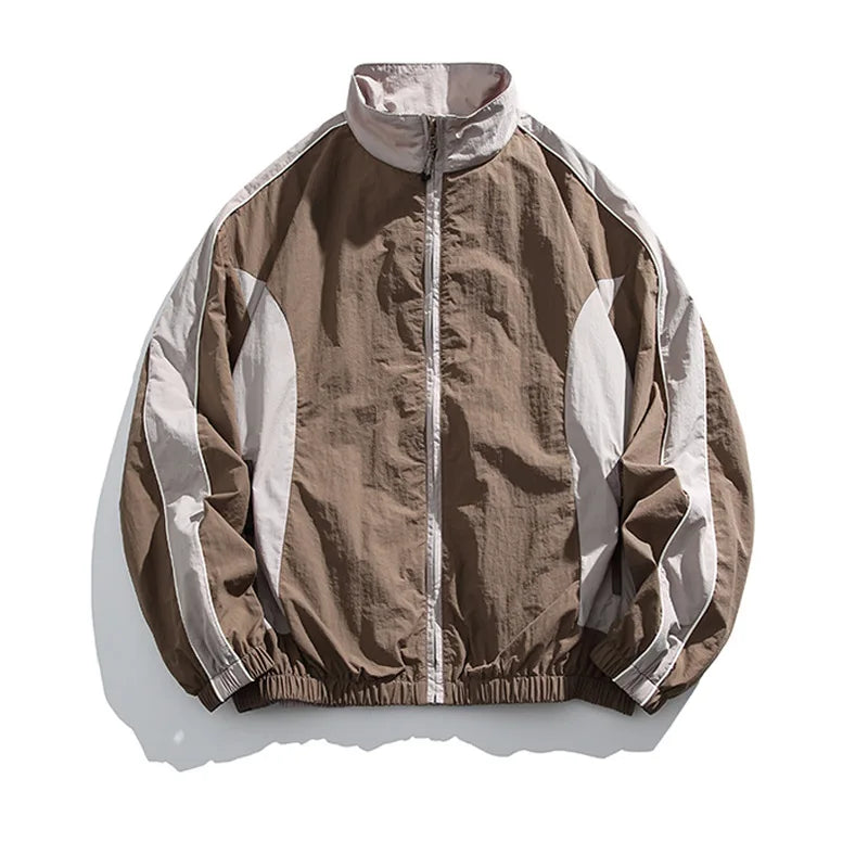 Vibrant Color-Blocked Windbreaker Jacket