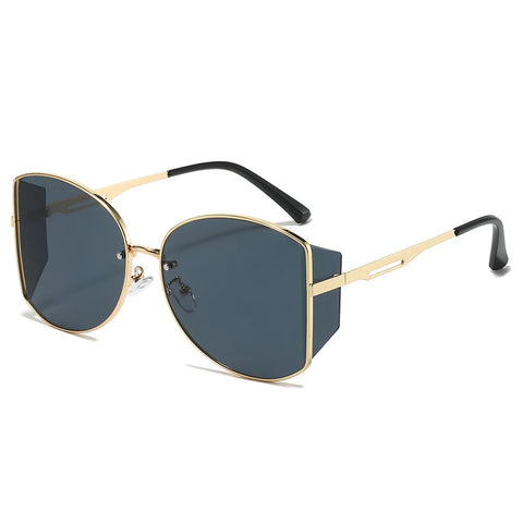 Invincible Gold Large Frame Sunglasses