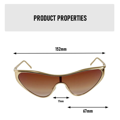 Radiant Gold Cat Eye Sunglasses