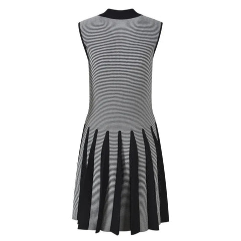 Elegant Slim Pleated Knit Dress