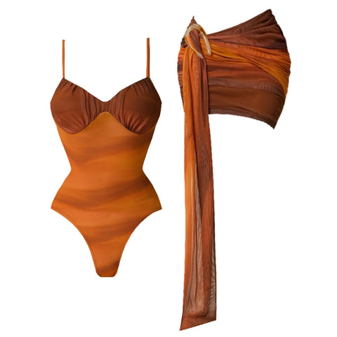Radiant Ombre Mesh Bikini Set
