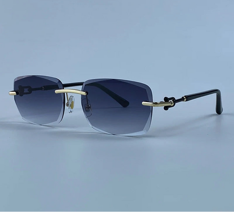 Radiant Gold Rimless Sunglasses