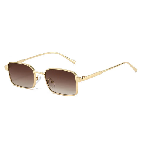Daring Gold Rectangle Sunglasses