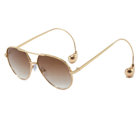 Audacious Gold Oversized Sunglasses