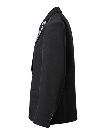 Daring Irregular Mirrored Statement Blazer