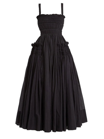 Sovereign Shirred Pleated Maxi Dress