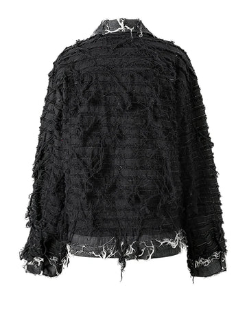 Fierce Distressed Tassel Denim Jacket
