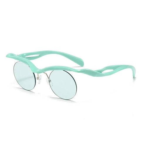 Daring Rimless Round Sunglasses