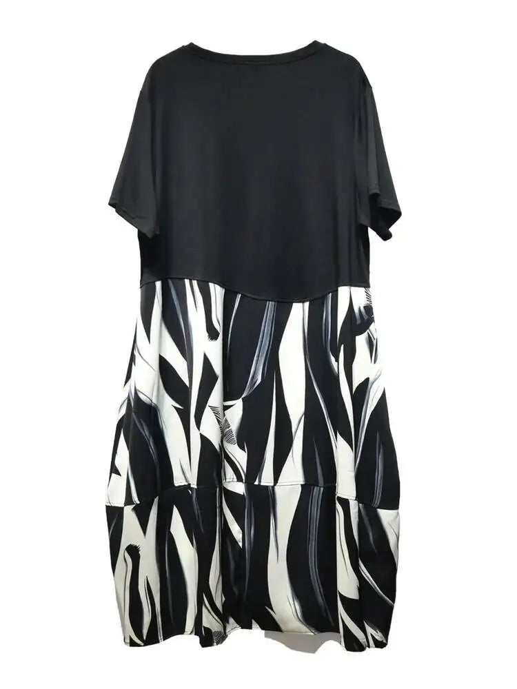 Boundless Patchwork Ink Print Dress