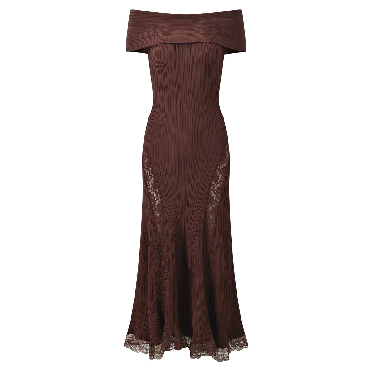 Elegant Knitted Lace Maxi Dress