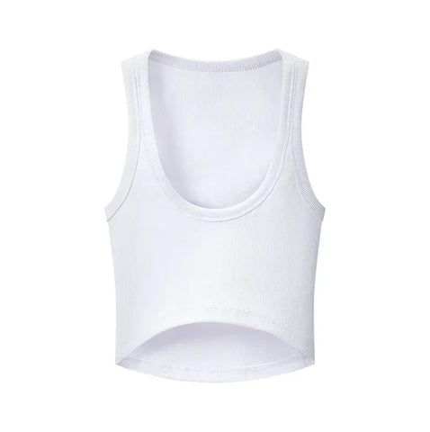 Confident Ribbed Crop Tank Top