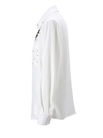 Elegant Pearl Embellished Blouse