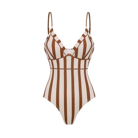 Radiant Striped Sarong Bikini Set
