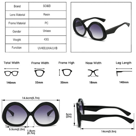 Daring Vintage Oversized Sunglasses