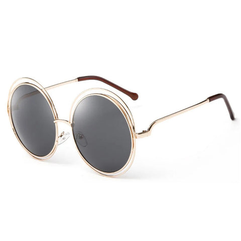 Radiant Gold Round Sunglasses