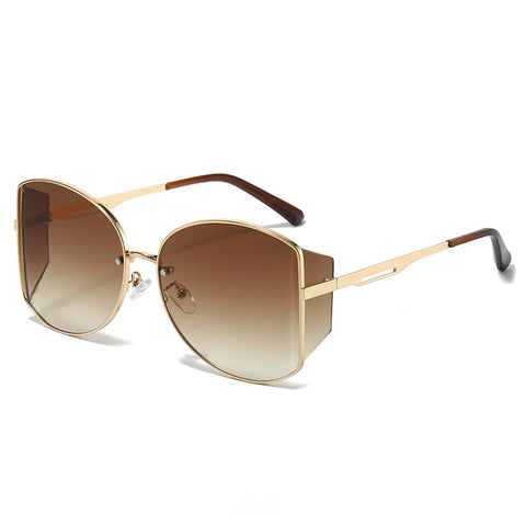 Invincible Gold Large Frame Sunglasses