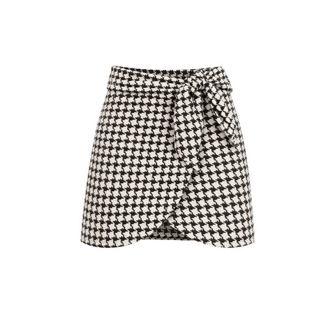 Confident Houndstooth Print Bikini Set