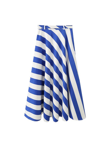 Wanderlust Striped A-Line Midi Skirt