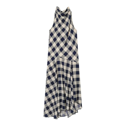 Ethereal Plaid Halter Midi Dress