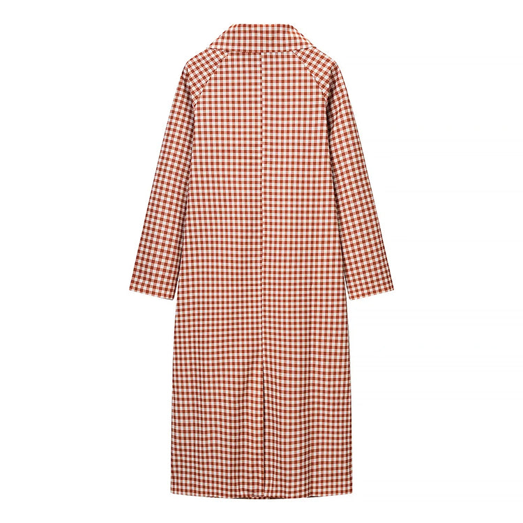 Adventurous Plaid Long Trench