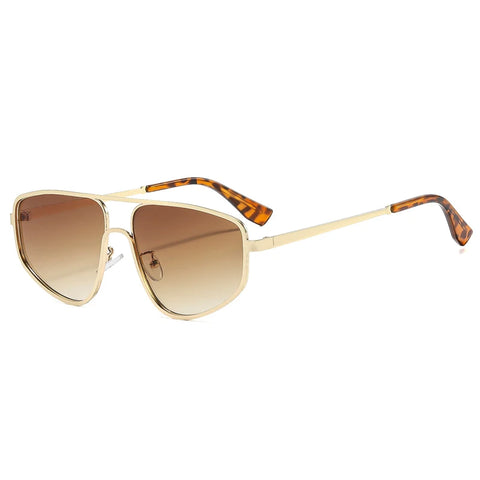 Daring Gold Metal Cat Eye Sunglasses