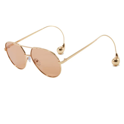 Audacious Gold Oversized Sunglasses