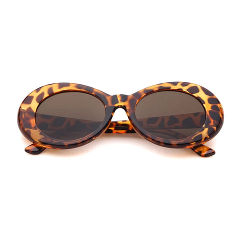Daring Leopard Oval Sunglasses