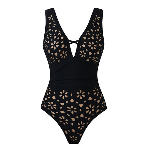Vibrant Scalloped Floral Print Bikini Set