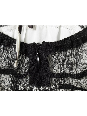 Radiant Lace Polka Dot Maxi Dress