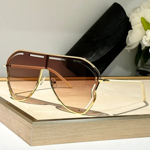 Daring Alloy Oversized Sunglasses