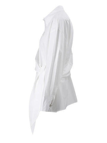 Confident Asymmetrical Wrap Blouse