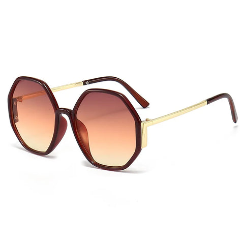 Vibrant Hexagon Gradient Sunglasses