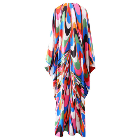 Vibrant Printed Loose Maxi Dress