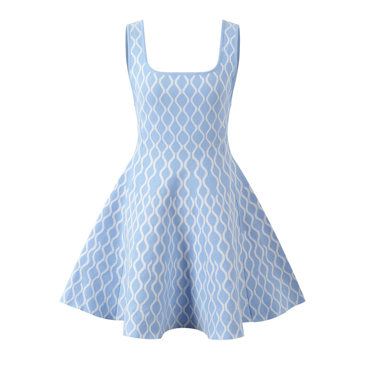 Radiant Knitted Pattern Mini Dress