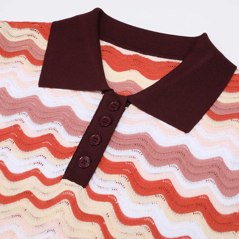 Vibrant Stripe Knit Maxi Dress