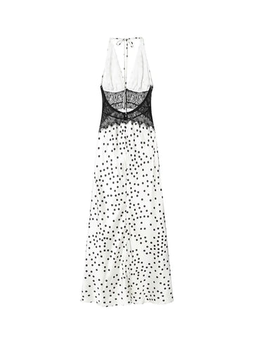 Radiant Lace Polka Dot Maxi Dress