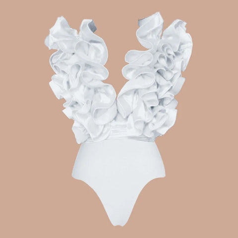 Fierce Ruffled Low-Waist Bikini Set