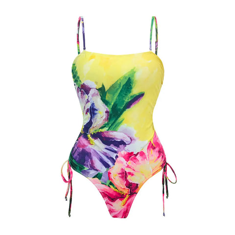 Vivacious Printed Halter One-Piece