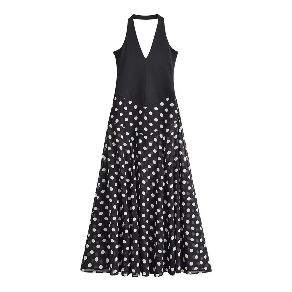 Free Spirit Polka Dot Halter Maxi Dress