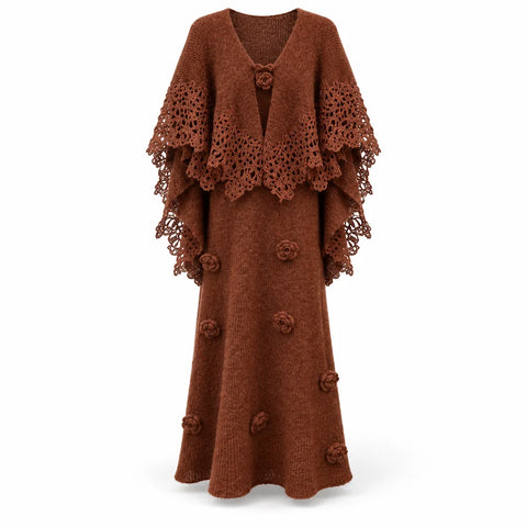 Radiant Crochet Floral Two-Piece Set