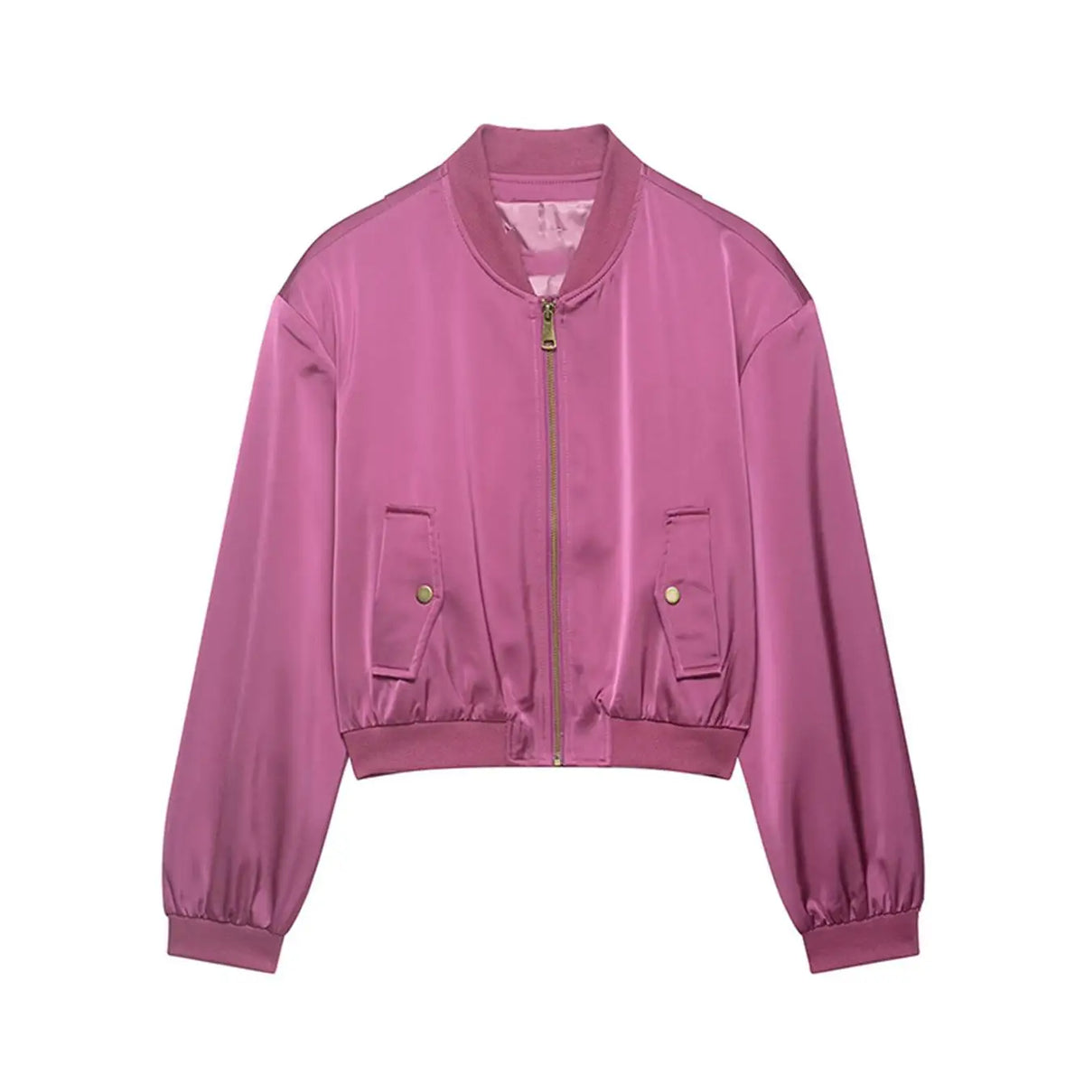Confident Cropped Bomber Jacket