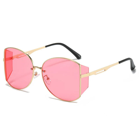 Invincible Gold Large Frame Sunglasses