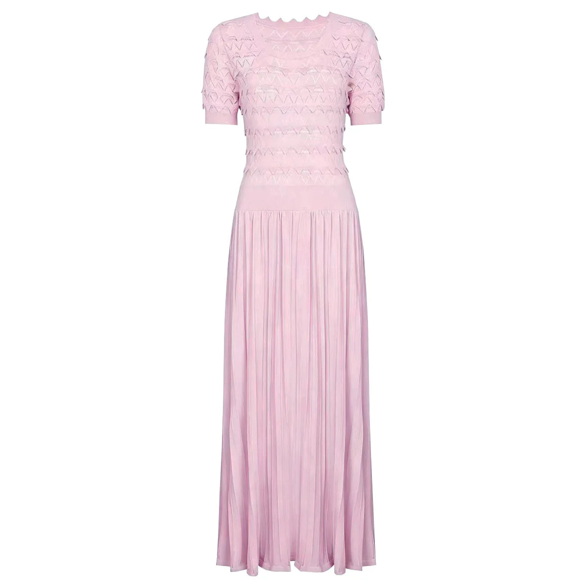 Radiant Pleated Knit Maxi Dress