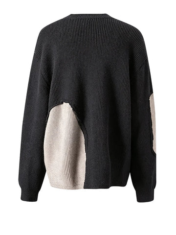Unique Color Block Knit Sweater