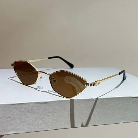 Daring Gold Cat Eye Sunglasses