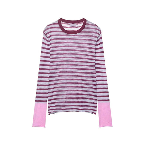 Dynamic Striped Loose Knitted Top